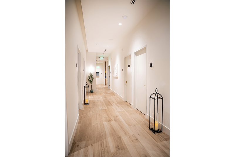 Hydrology Wellness® miami wellness center hallway