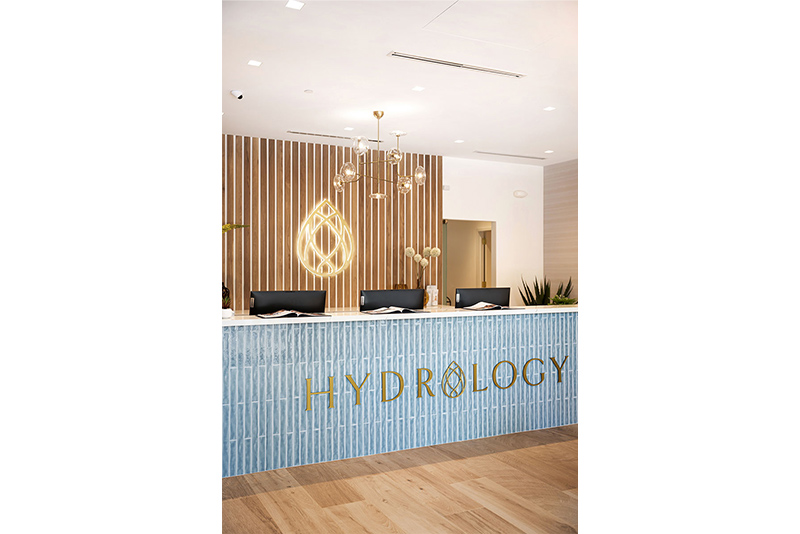 hydrology wellness miami wellness center front desk area