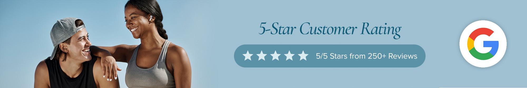 google 5 star rating review banner